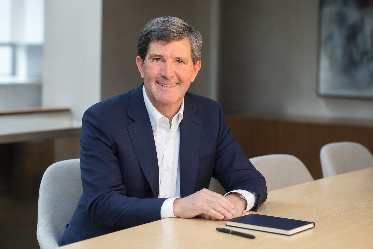 Rosser Newton in a boardroom in Dallas, Texas