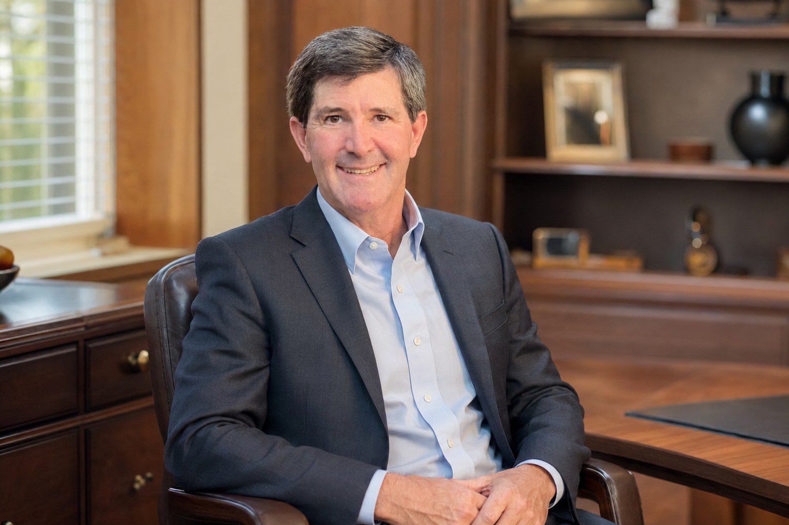 Rosser Newton, founder and managing partner of Petro Capital Group, in his Dallas office